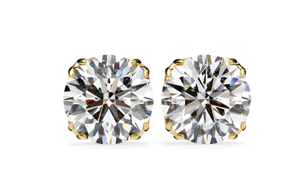 LGD Solitaire Ear Studs (2.10 cts) Round Stone DCER-7