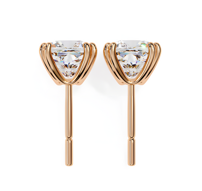 LGD Solitaire Ear Studs (2.24 cts) Cushion Brilliant Stone DCER-8