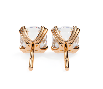 LGD Solitaire Ear Studs (2.24 cts) Cushion Brilliant Stone DCER-8