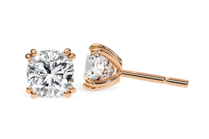 LGD Solitaire Ear Studs (2.24 cts) Cushion Brilliant Stone DCER-8