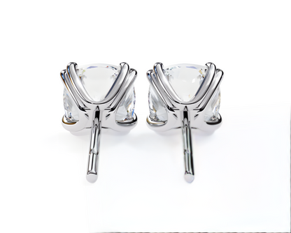 LGD Solitaire Ear Studs (2.24 cts) Cushion Brilliant Stone DCER-8