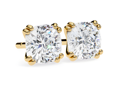 LGD Solitaire Ear Studs (2.24 cts) Cushion Brilliant Stone DCER-8