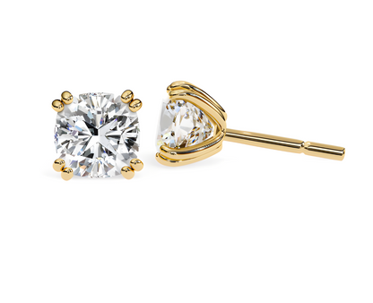 LGD Solitaire Ear Studs (2.24 cts) Cushion Brilliant Stone DCER-8