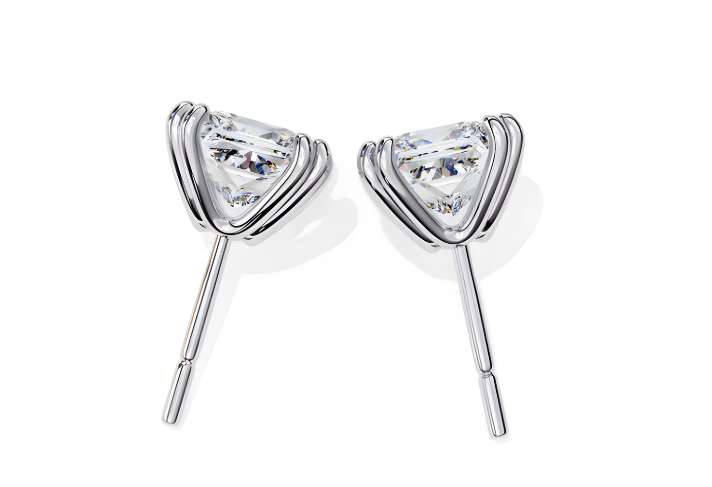 LGD Solitaire Ear Studs (2.42 cts) Princess  Stone DCER-9