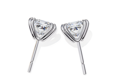 LGD Solitaire Ear Studs (2.42 cts) Princess  Stone DCER-9
