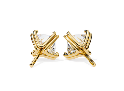 LGD Solitaire Ear Studs (2.42 cts) Princess  Stone DCER-9