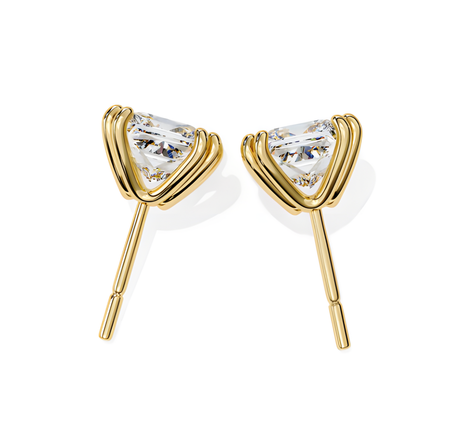 LGD Solitaire Ear Studs (2.42 cts) Princess  Stone DCER-9
