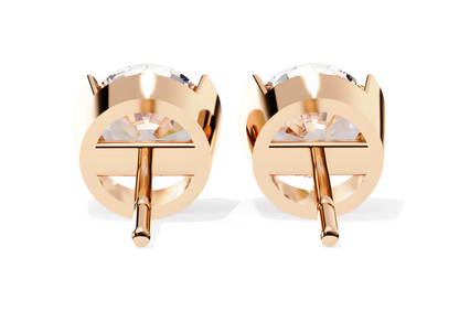 LGD Solitaire Ear Studs (2.60 cts) Round Stone DCER-15