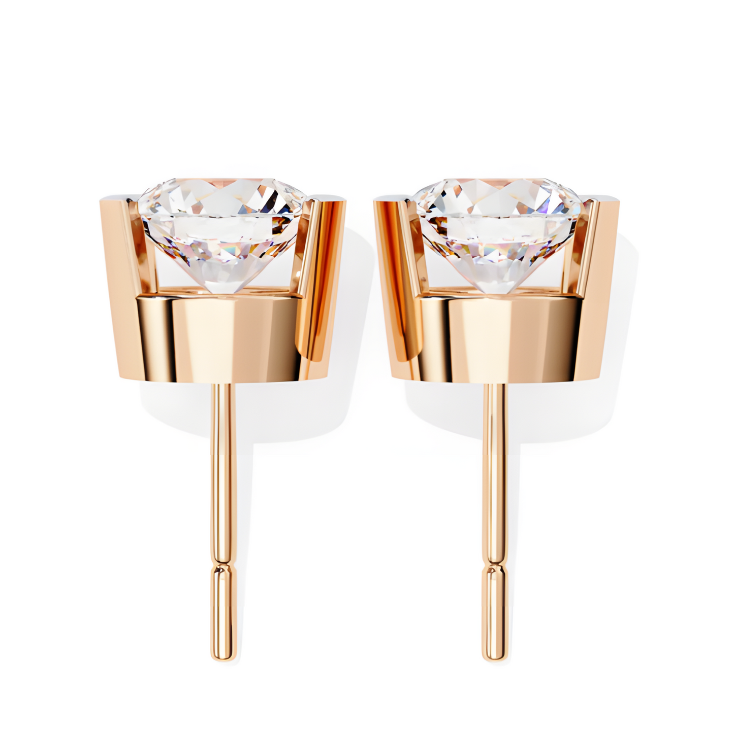 LGD Solitaire Ear Studs (2.60 cts) Round Stone DCER-15