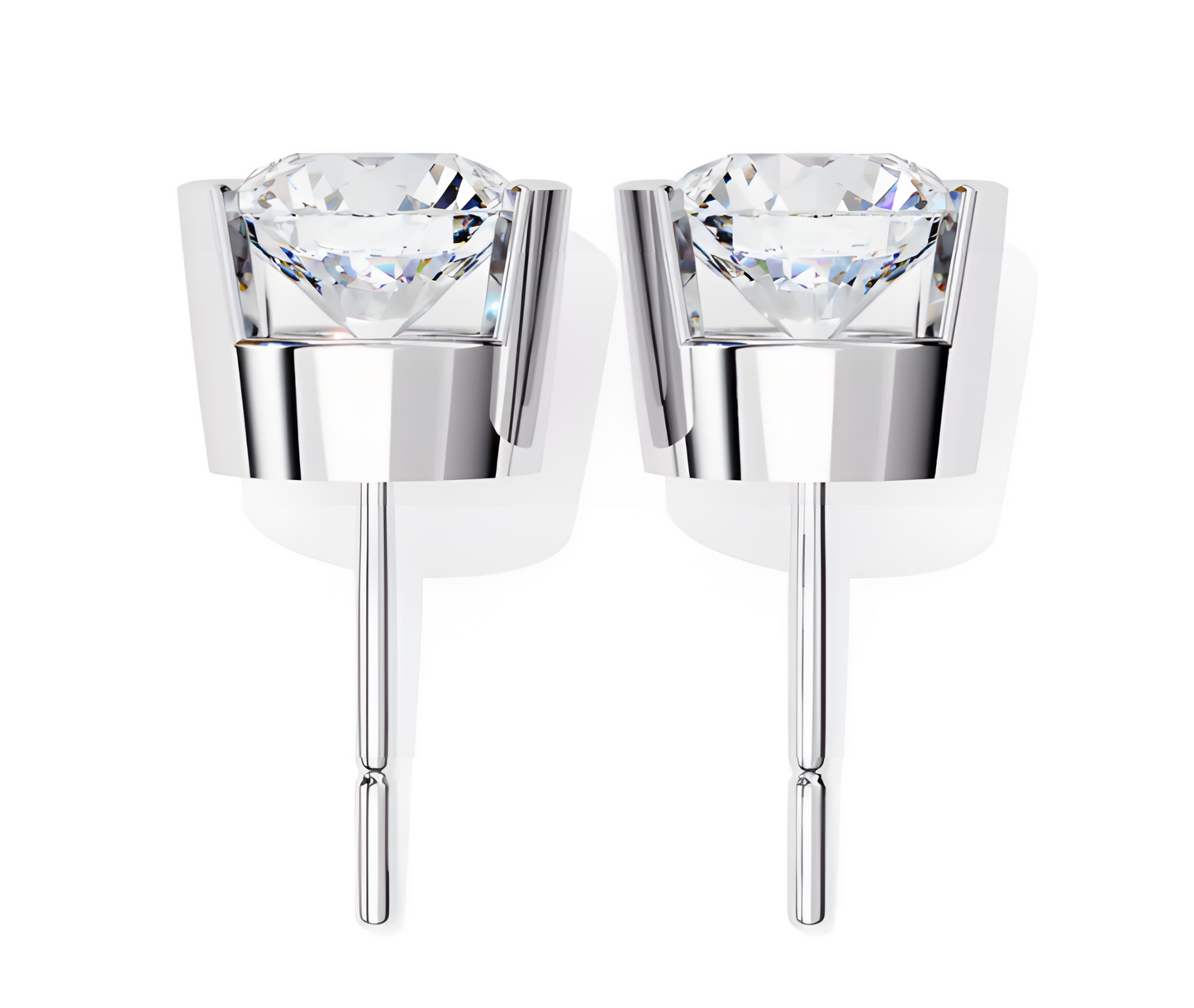 LGD Solitaire Ear Studs (2.60 cts) Round Stone DCER-15