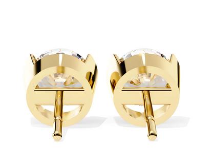 LGD Solitaire Ear Studs (2.60 cts) Round Stone DCER-15