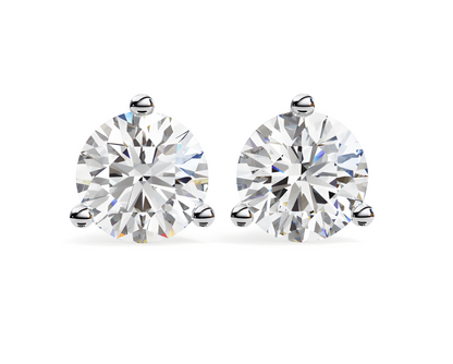 LGD Solitaire Ear Studs (2.56 cts) Round Stone DCER-2