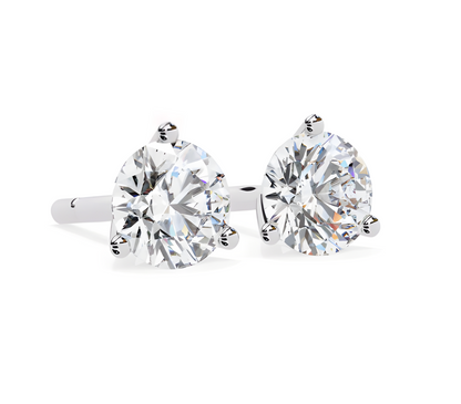 LGD Solitaire Ear Studs (2.56 cts) Round Stone DCER-2
