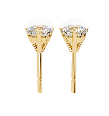 LGD Solitaire Ear Studs (2.56 cts) Round Stone DCER-2