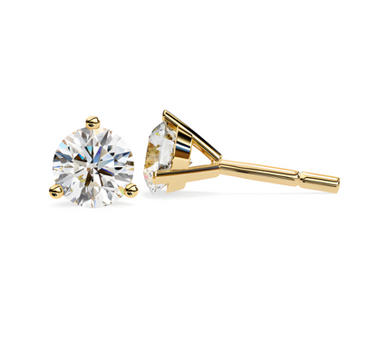 LGD Solitaire Ear Studs (2.56 cts) Round Stone DCER-2