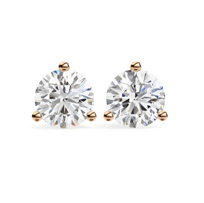LGD Solitaire Ear Studs (2.56 cts) Round Stone DCER-2