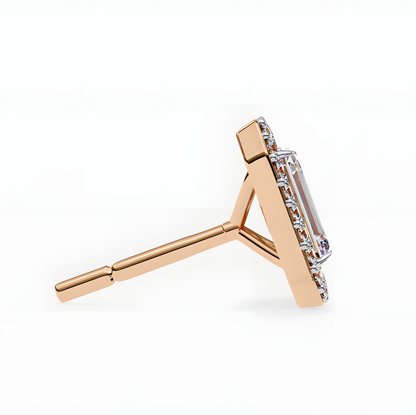 LGD Solitaire Ear Studs (2.44 cts) Emerald Stone DCER-11