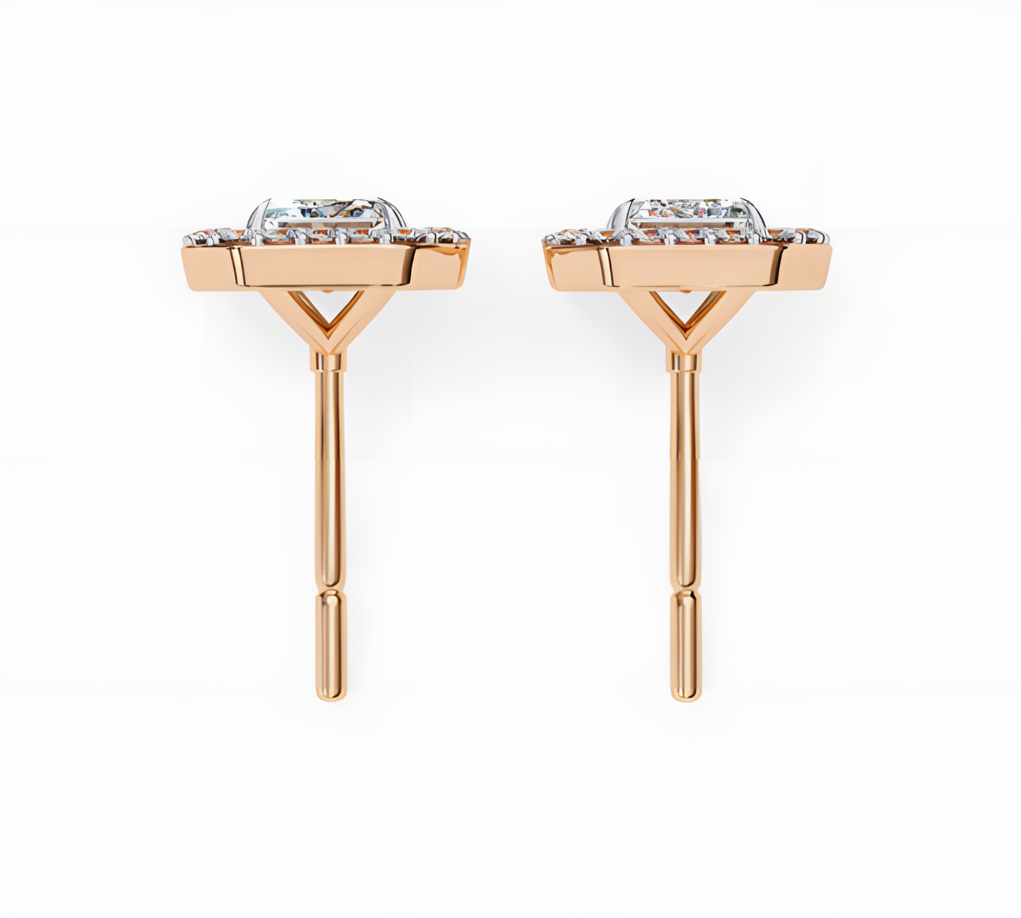 LGD Solitaire Ear Studs (2.44 cts) Emerald Stone DCER-11