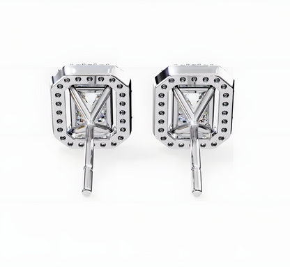 LGD Solitaire Ear Studs (2.44 cts) Emerald Stone DCER-11