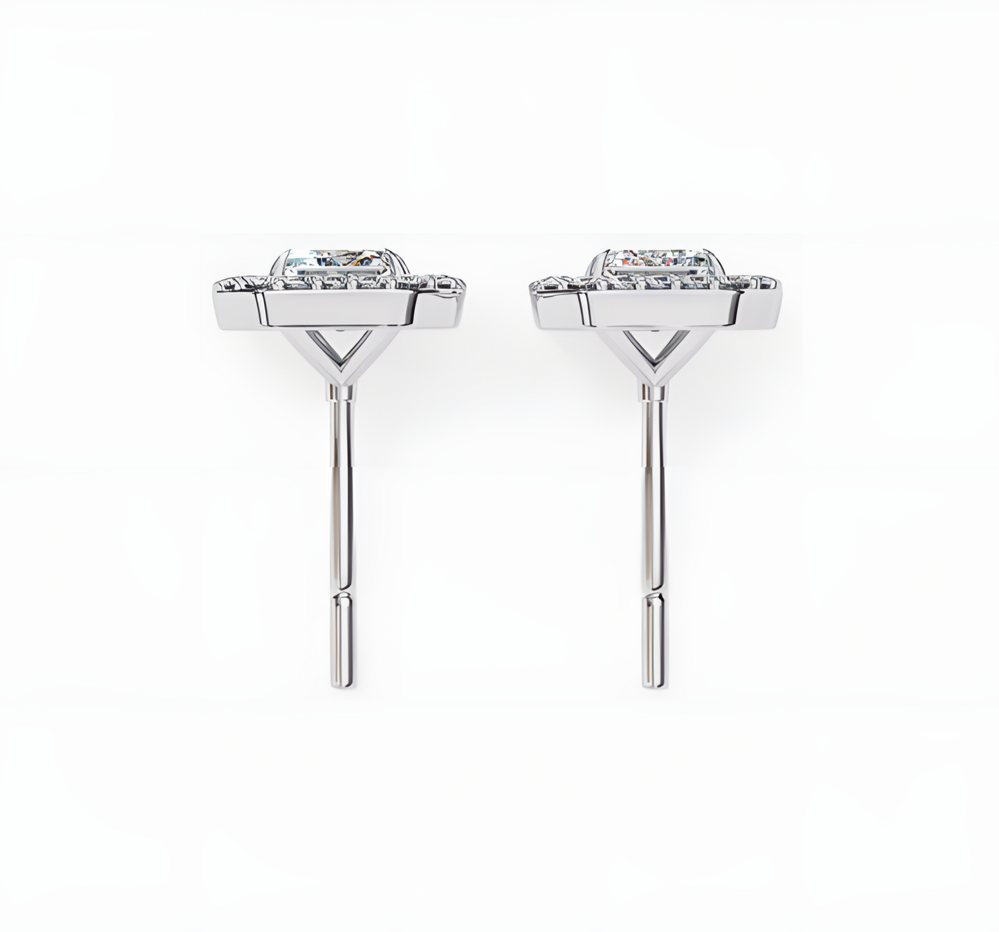 LGD Solitaire Ear Studs (2.44 cts) Emerald Stone DCER-11