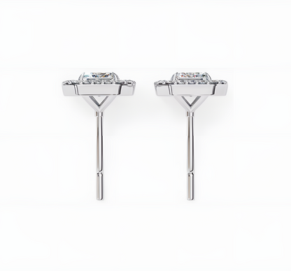 LGD Solitaire Ear Studs (2.44 cts) Emerald Stone DCER-11