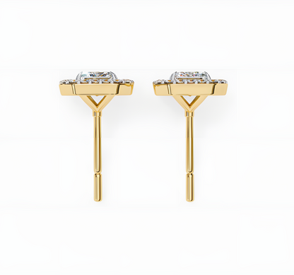 LGD Solitaire Ear Studs (2.44 cts) Emerald Stone DCER-11