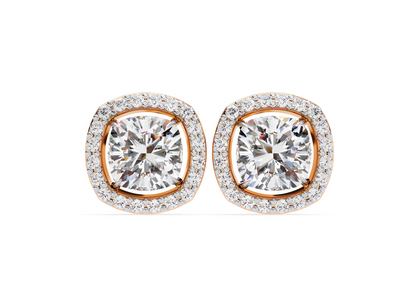 LGD Solitaire Ear Studs (1.66 cts) Round Stone DCER-16