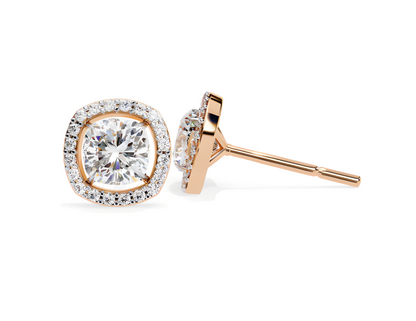 LGD Solitaire Ear Studs (1.66 cts) Round Stone DCER-16