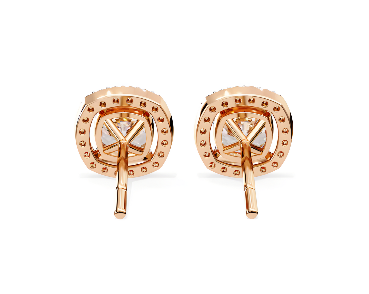LGD Solitaire Ear Studs (1.66 cts) Round Stone DCER-16