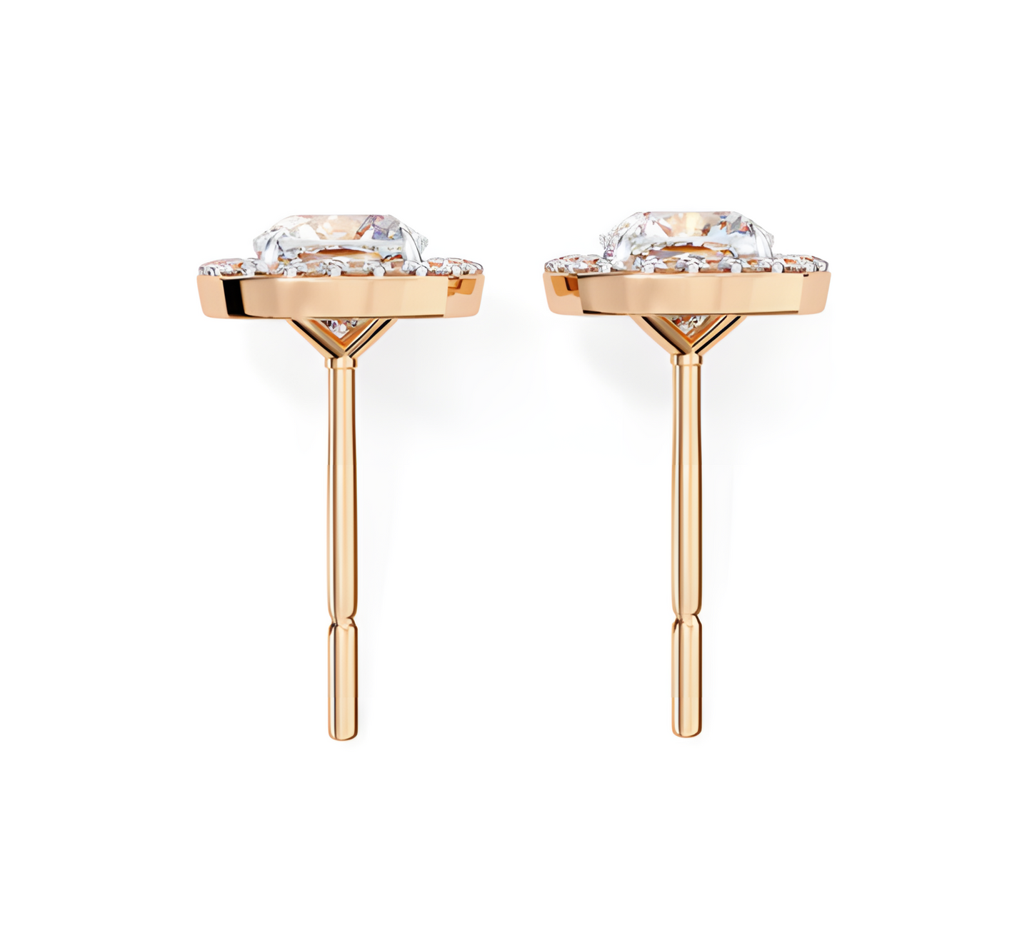 LGD Solitaire Ear Studs (1.66 cts) Round Stone DCER-16