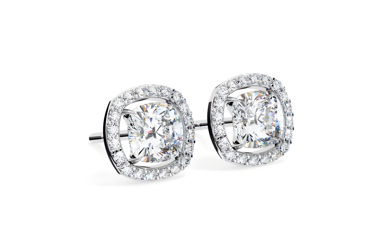 LGD Solitaire Ear Studs (1.66 cts) Round Stone DCER-16