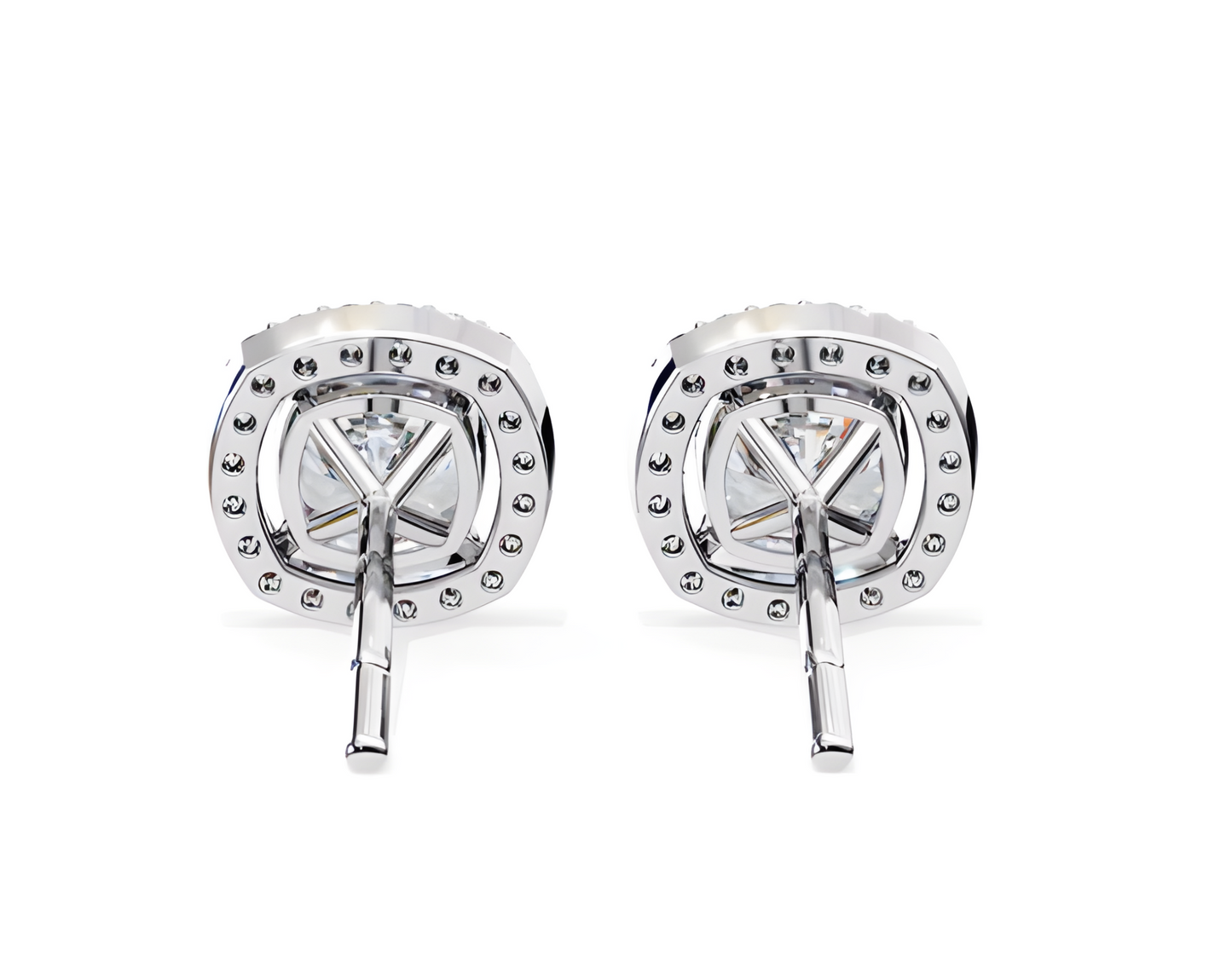LGD Solitaire Ear Studs (1.66 cts) Round Stone DCER-16