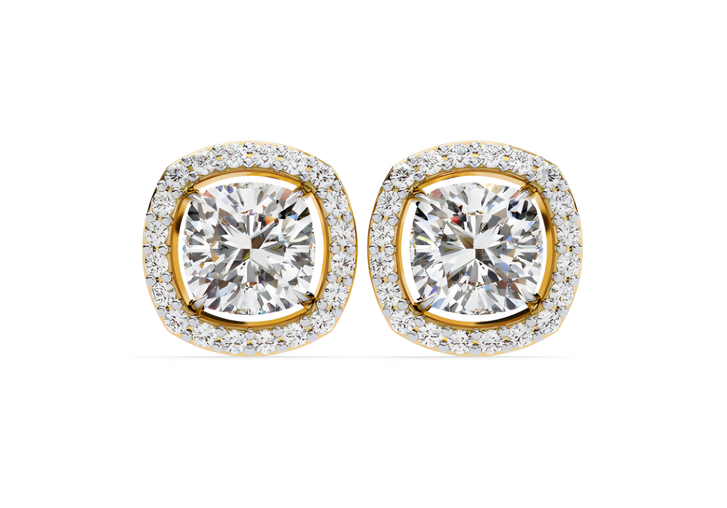 LGD Solitaire Ear Studs (1.66 cts) Round Stone DCER-16