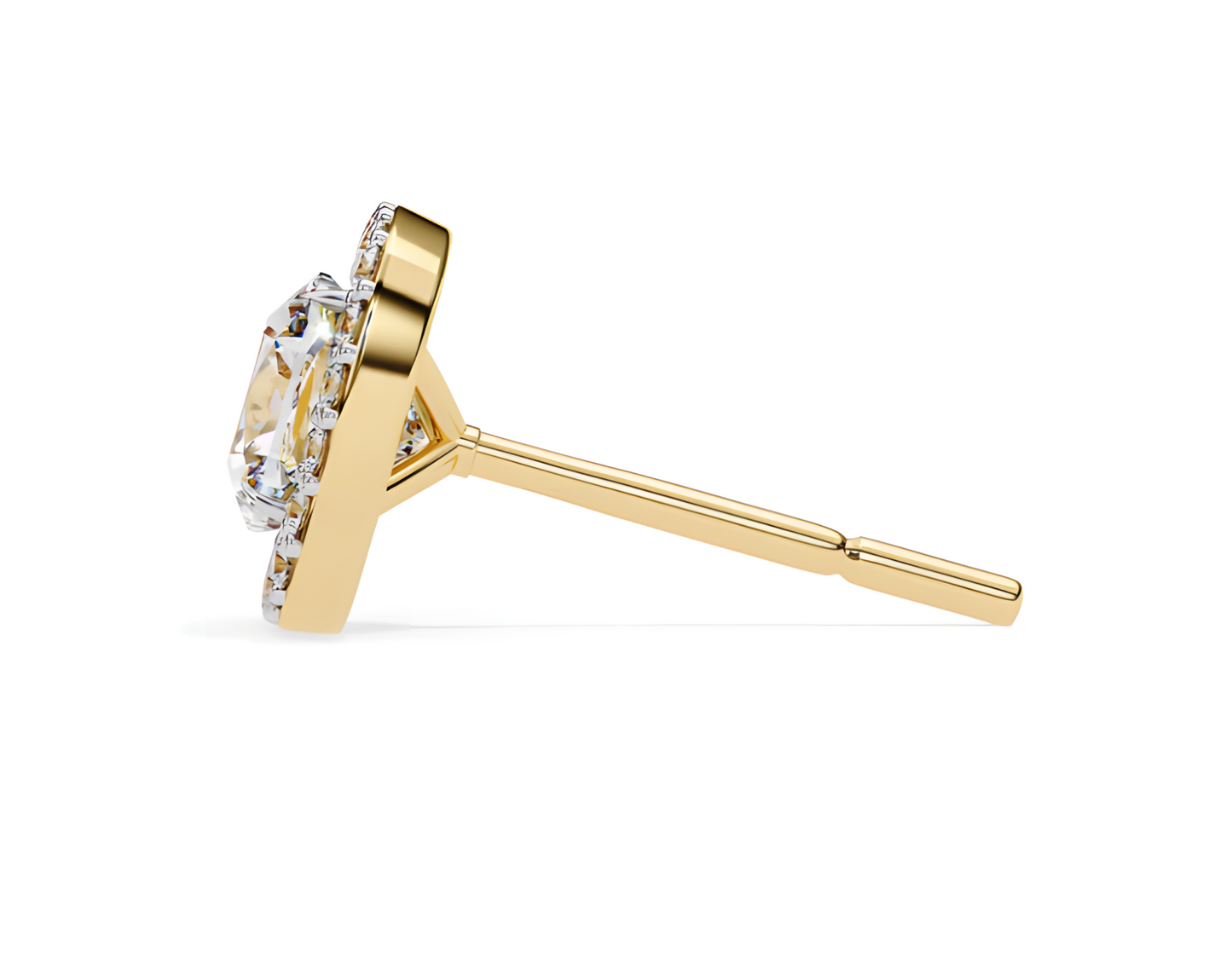 LGD Solitaire Ear Studs (1.66 cts) Round Stone DCER-16