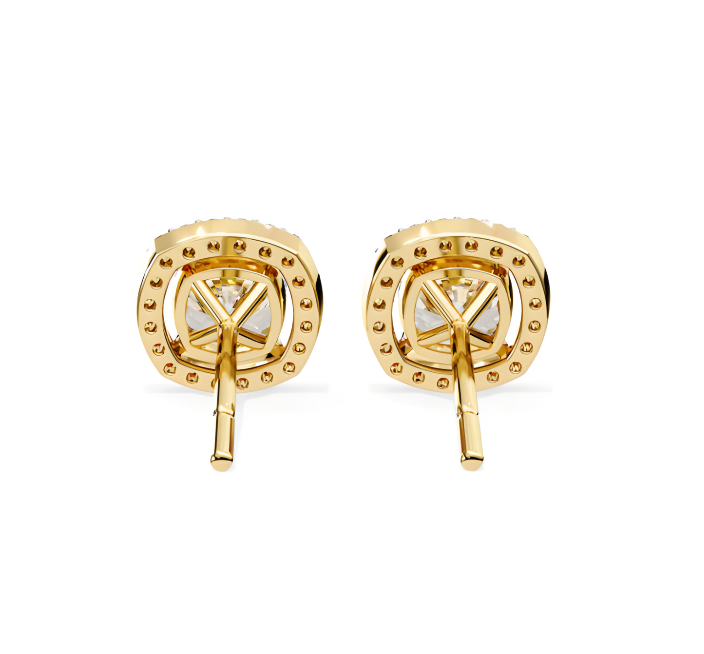 LGD Solitaire Ear Studs (1.66 cts) Round Stone DCER-16