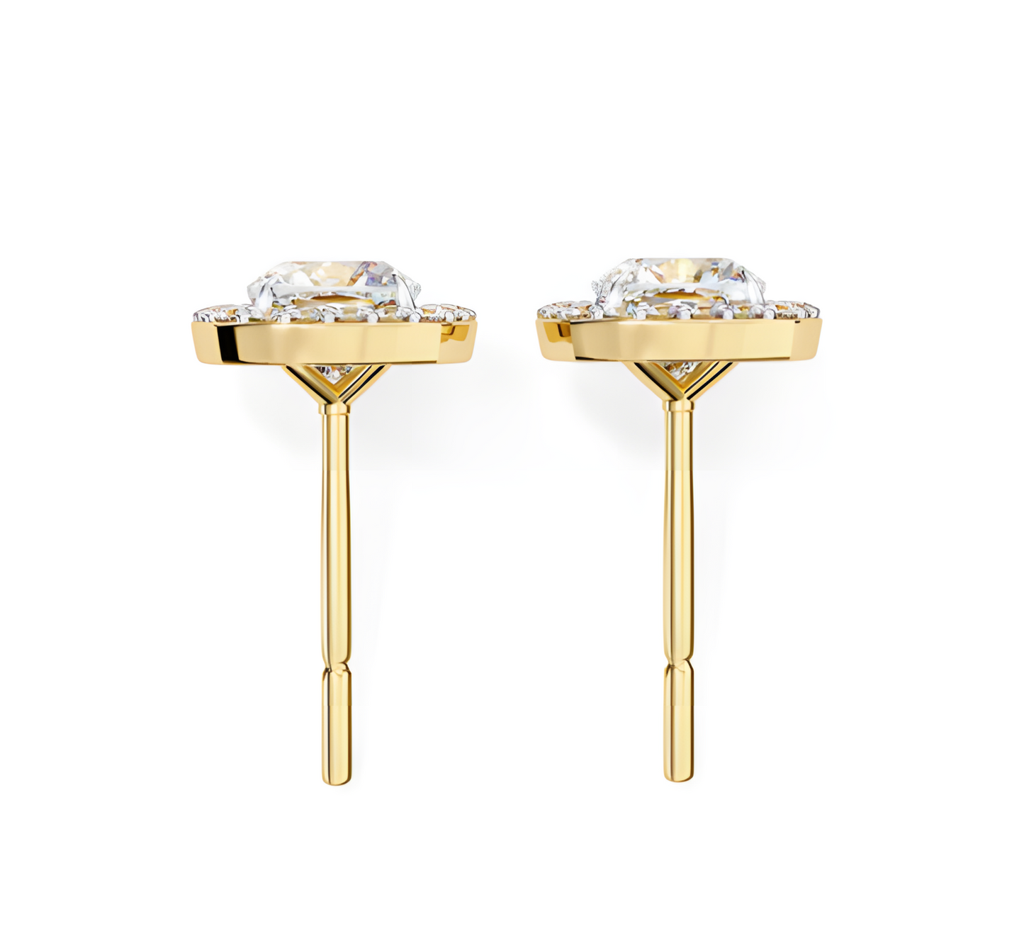LGD Solitaire Ear Studs (1.66 cts) Round Stone DCER-16