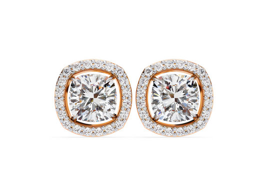 LGD Solitaire Ear Studs (1.66 cts) Round Stone DCER-16