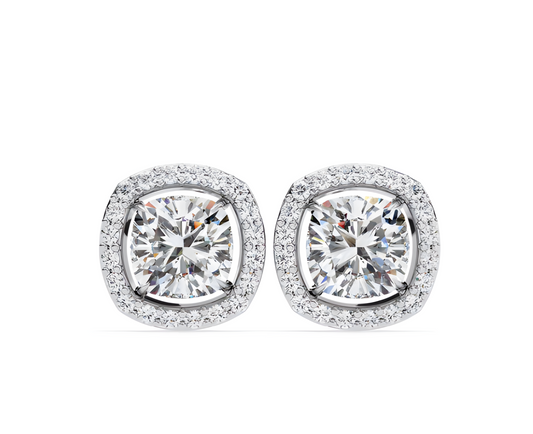LGD Solitaire Ear Studs (1.66 cts) Round Stone DCER-16