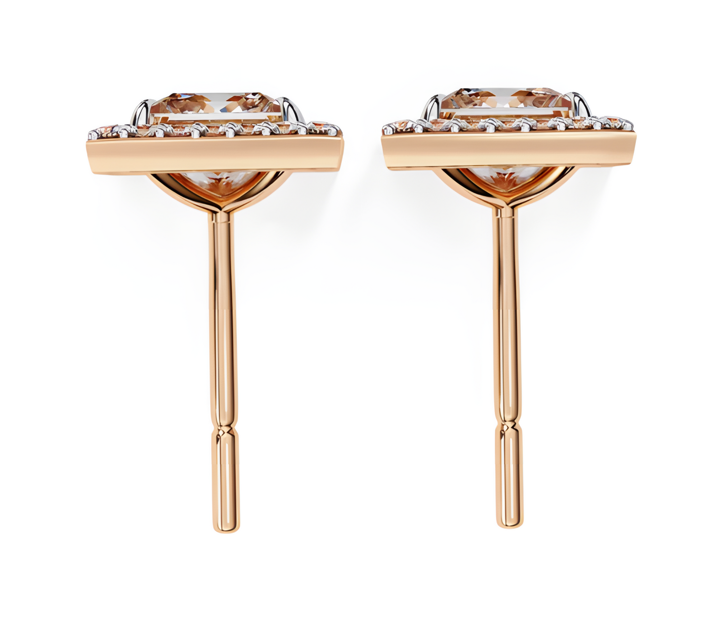 LGD Solitaire Ear Studs (1.58 cts)Princess Stone DCER-19