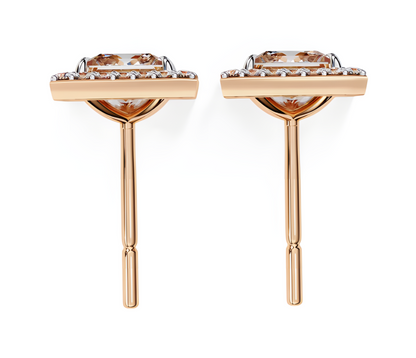 LGD Solitaire Ear Studs (1.58 cts)Princess Stone DCER-19