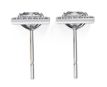 LGD Solitaire Ear Studs (1.58 cts)Princess Stone DCER-19