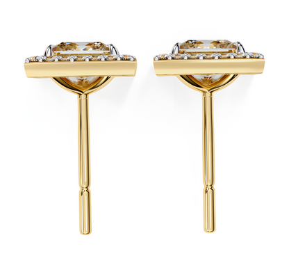 LGD Solitaire Ear Studs (1.58 cts)Princess Stone DCER-19
