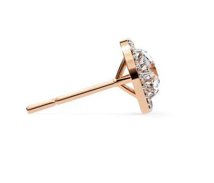 LGD Solitaire Ear Studs (1.82 cts) Round Stone DCER-20