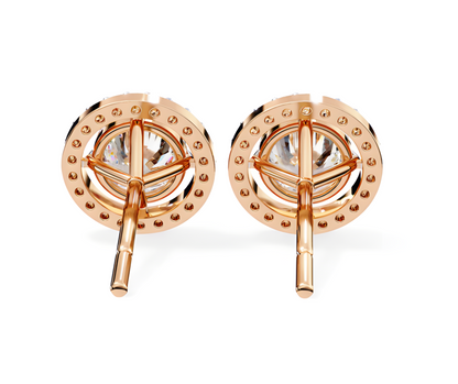LGD Solitaire Ear Studs (1.82 cts) Round Stone DCER-20