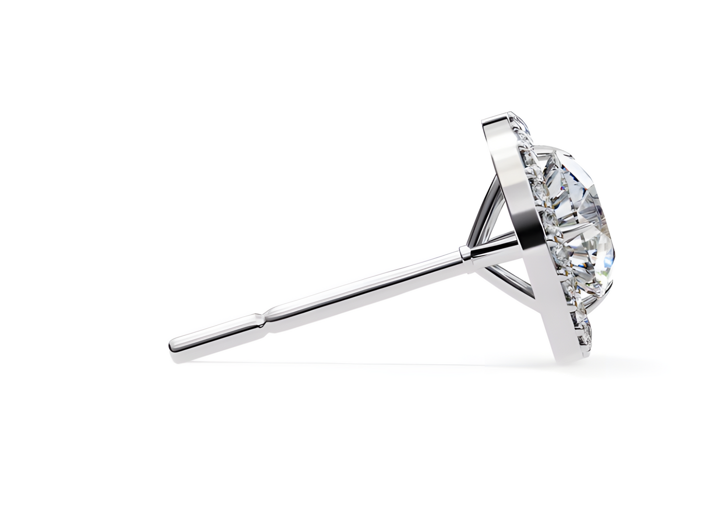 LGD Solitaire Ear Studs (1.82 cts) Round Stone DCER-20