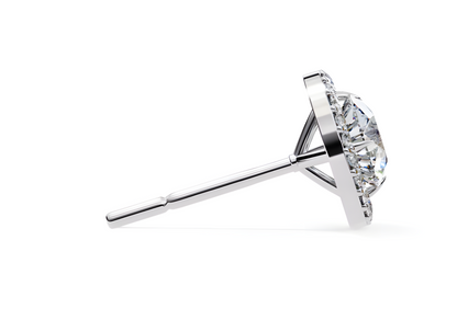 LGD Solitaire Ear Studs (1.82 cts) Round Stone DCER-20