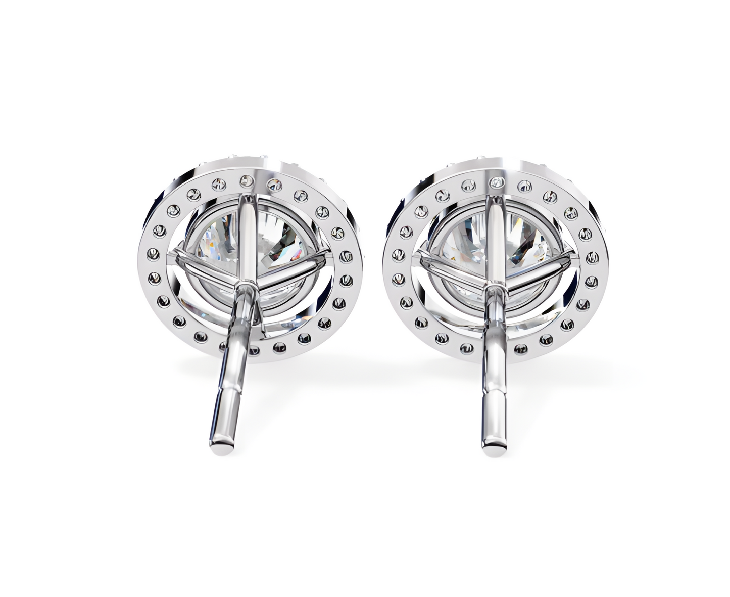 LGD Solitaire Ear Studs (1.82 cts) Round Stone DCER-20