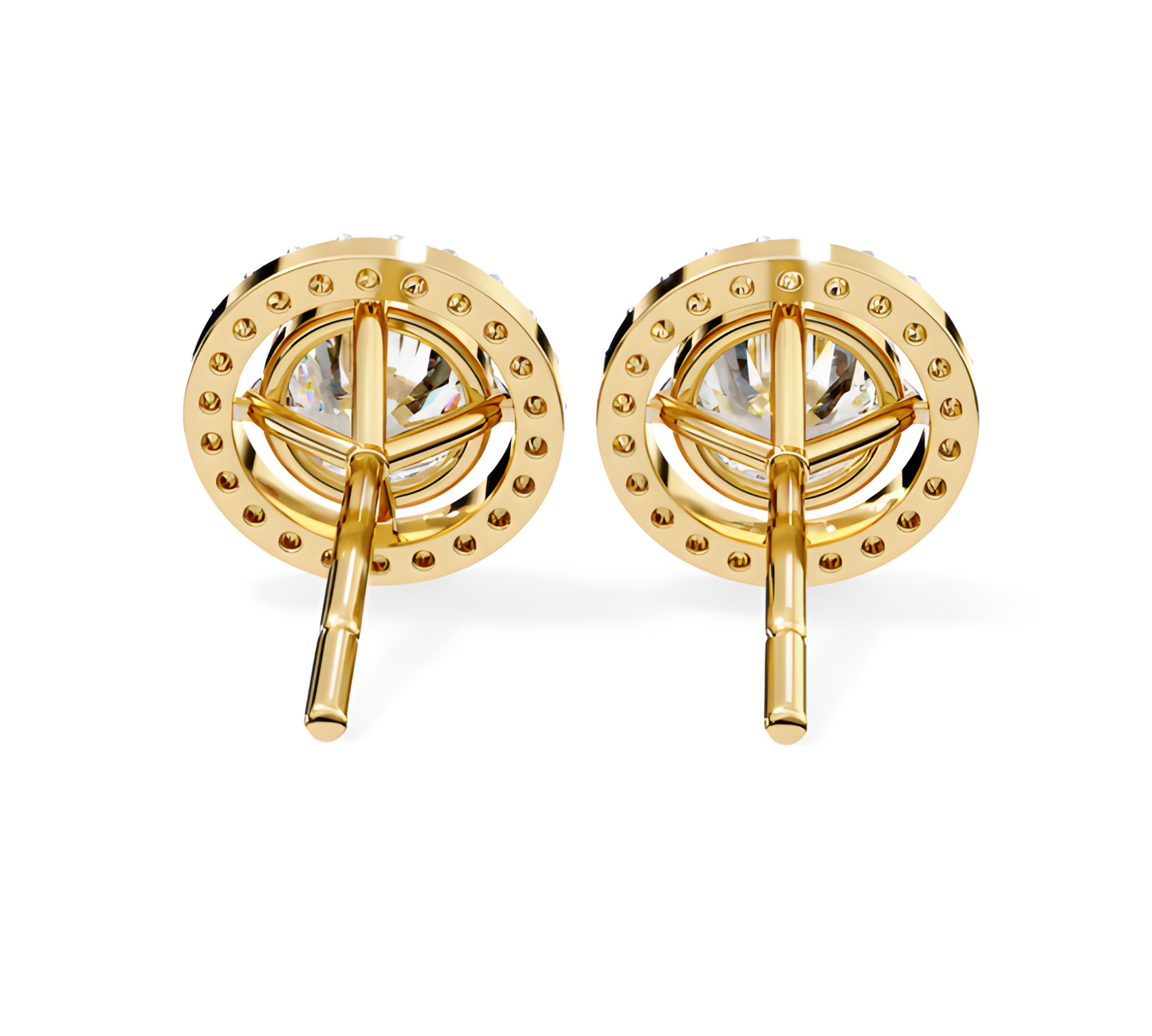LGD Solitaire Ear Studs (1.82 cts) Round Stone DCER-20
