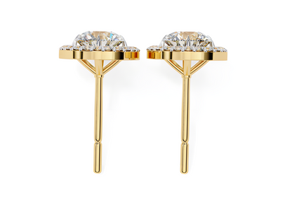 LGD Solitaire Ear Studs (1.82 cts) Round Stone DCER-20