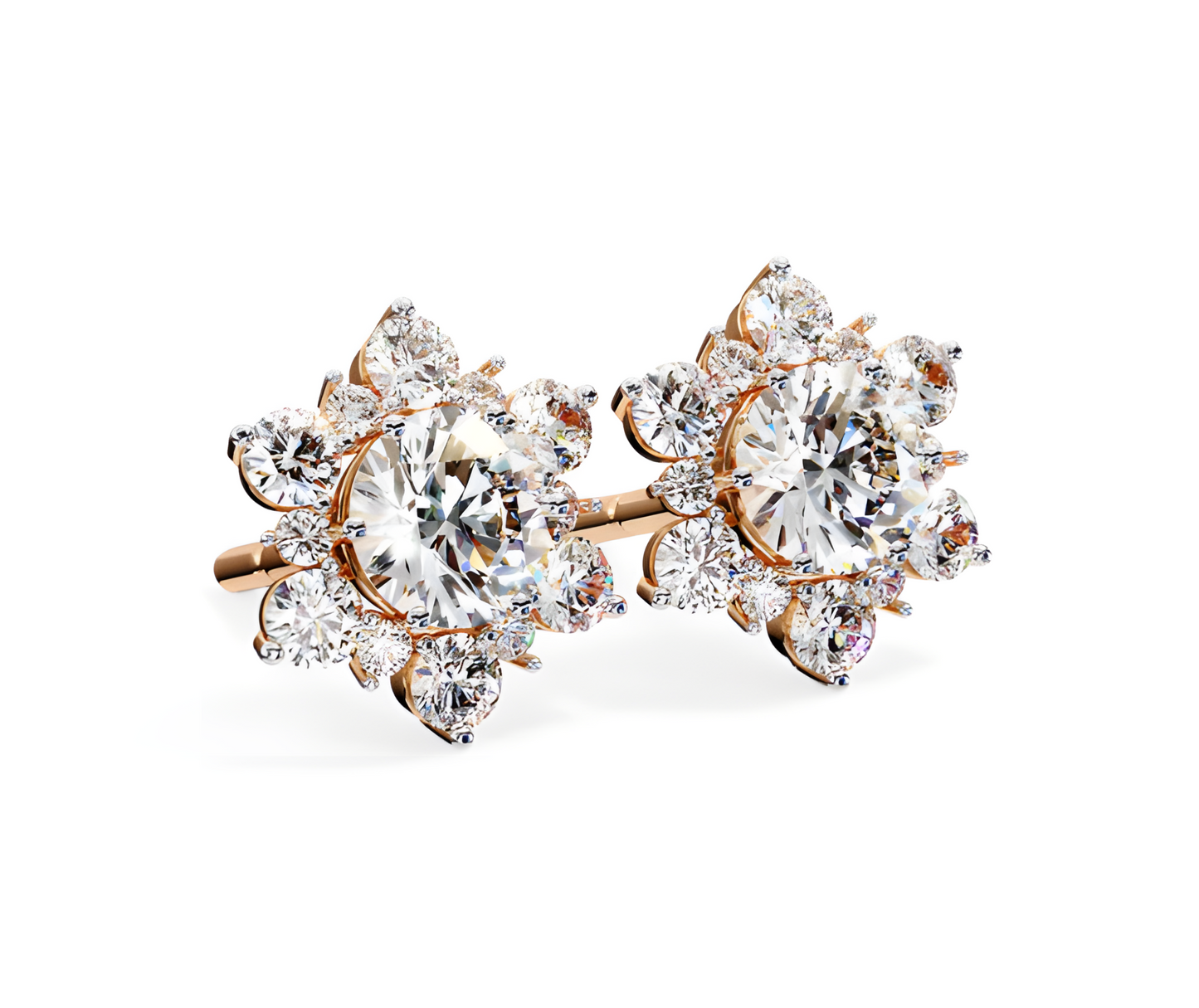 LGD Solitaire Ear Studs (2.50 cts) Round Stone DCER-21